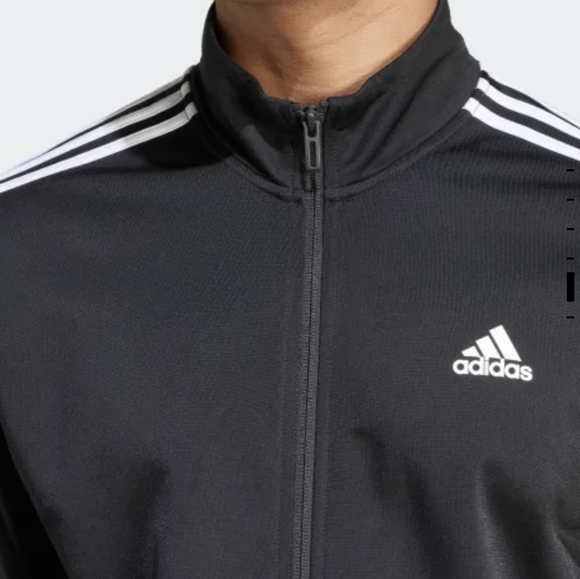 adidas | Men's NWT | Track Jacket 3 Stripe | Black & White | Big & Tall 3XLT - Picture 9 of 10